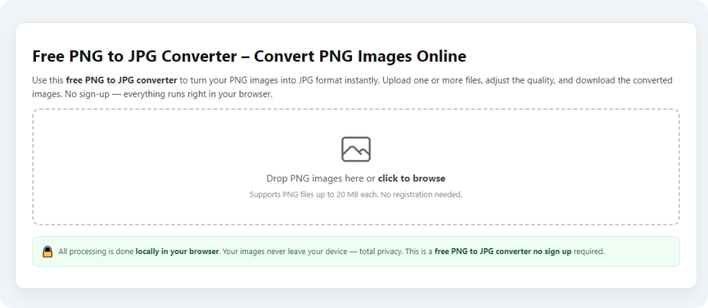 Free PNG to JPG Converter no signup needed – Fast & High Quality Image Conversion Guide 1 Free PNG to JPG Converter no signup needed