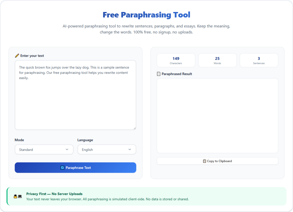 Paraphrasing Tool That Preserves Original Meaning: Full User Guide 1 Paraphrasing Tool That Preserves Original Meaning