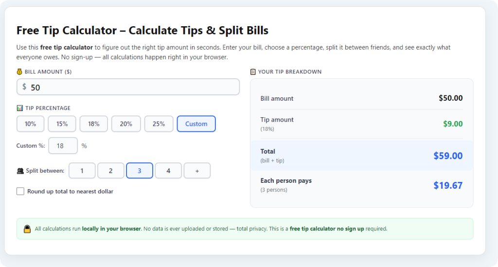 Tip Calculator With Tax Included Calculation: Accurate Step-by-Step Guide 1 Tip Calculator With Tax Included Calculation