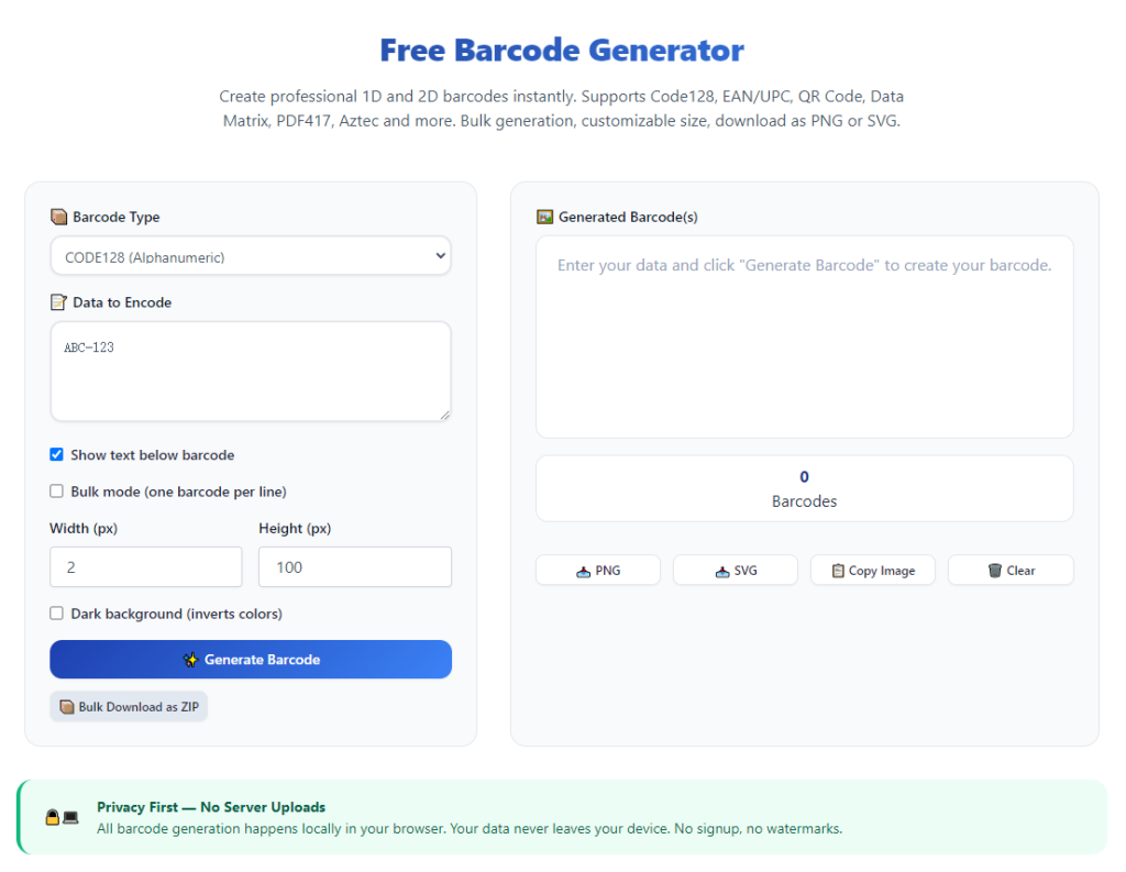 Barcode Generator Without Watermark Free