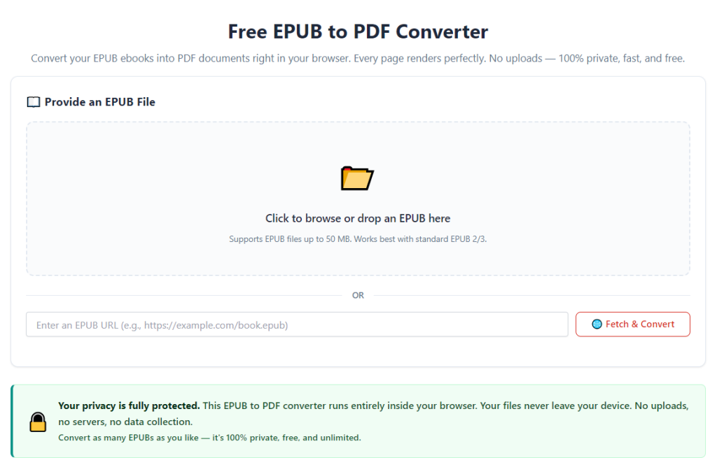 EPUB to PDF Converter No Watermark Free Download
