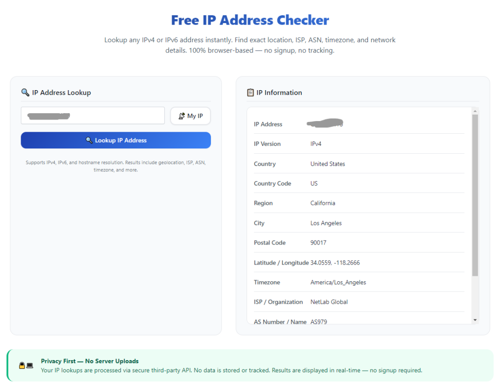 Best Free IP Address Checker for Geolocation Lookup: Complete Beginner User Guide 1 Best Free IP Address Checker for Geolocation Lookup