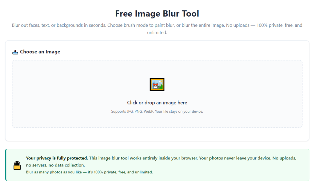 Image Blur Tool Adjustable Blur Intensity Free