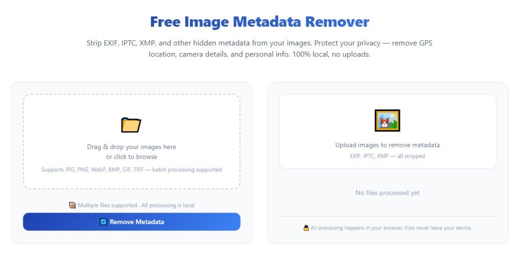 How to use image metadata remover to delete GPS data