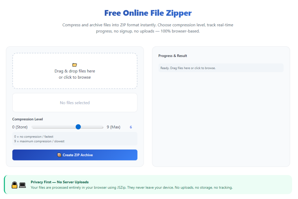 File Zipper No Watermark No Registration Needed: Complete Practical User Guide 1 File Zipper No Watermark No Registration Needed