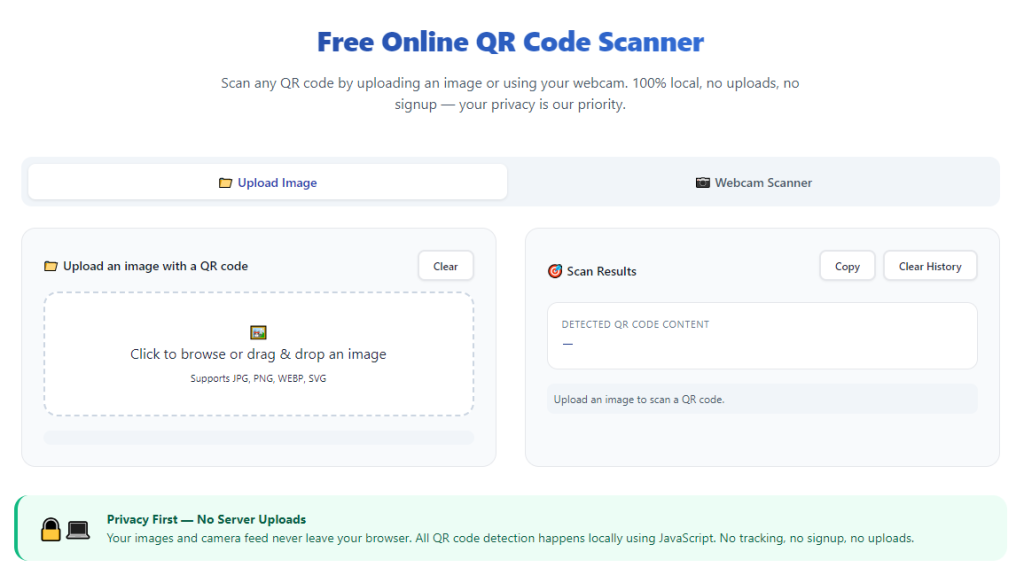Free QR Code Scanner No Hidden Fees or Ads