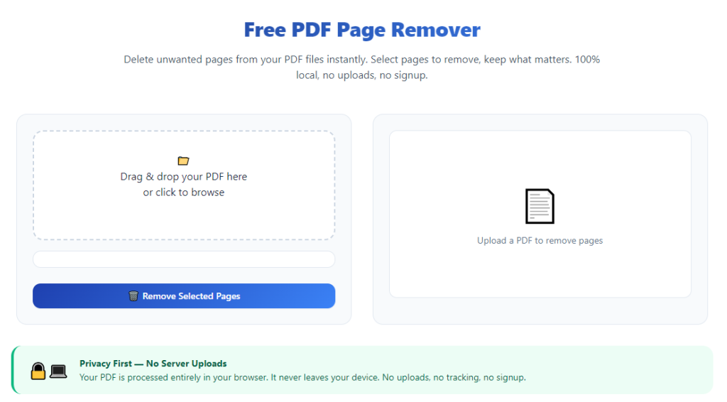PDF Page Remover to Erase Confidential Pages Online