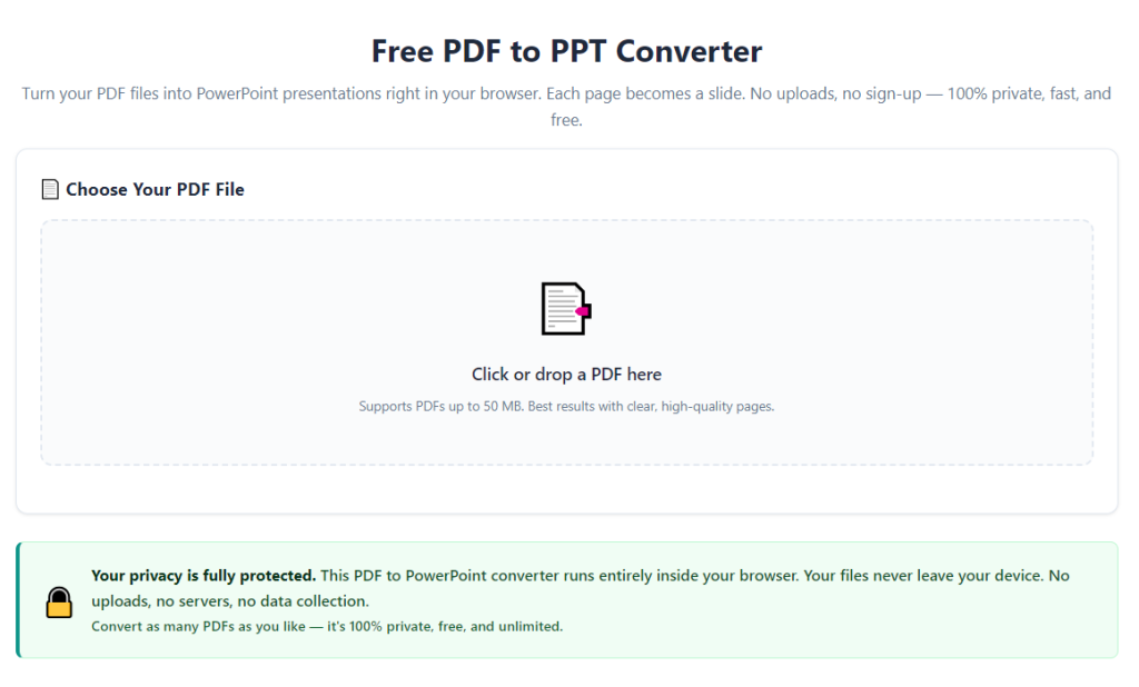 Free PDF to PPT Converter No Watermark