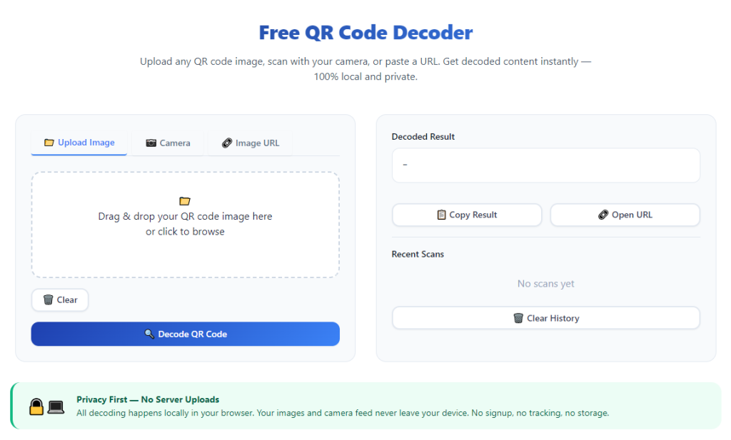 QR Code Decoder Without App for PC