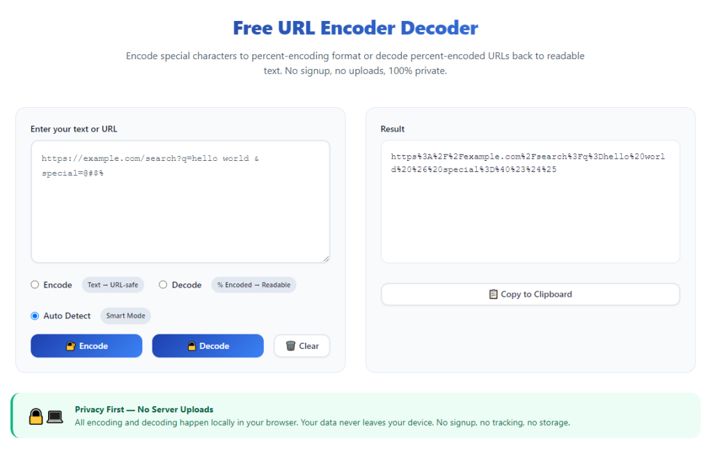 URL Encoder Decoder for Special Characters