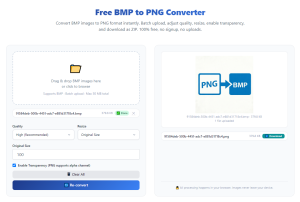 How to use BMP to PNG converter online without signup