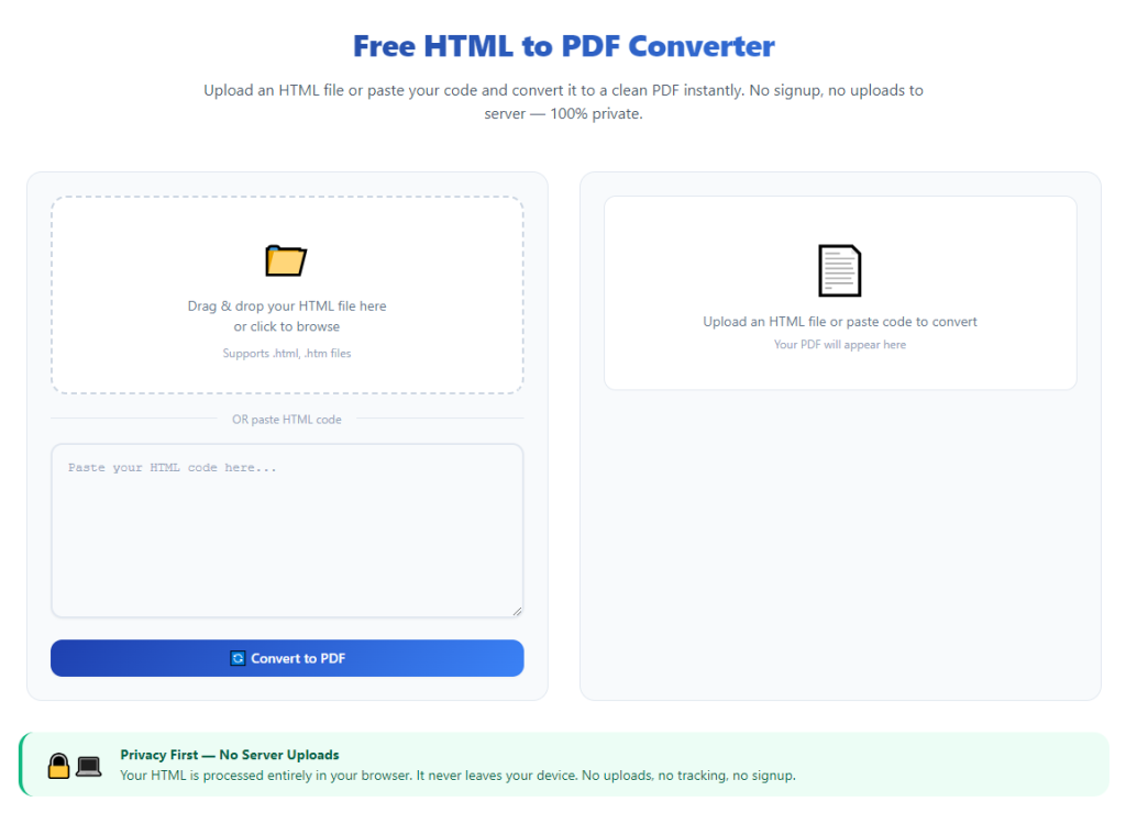 How to use HTML to PDF converter for web pages