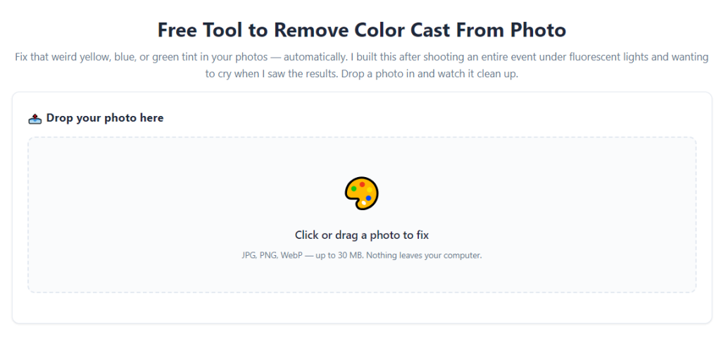 Free color cast remover no signup required: Fix Tinted Photos Instantly 1 Free color cast remover no signup required